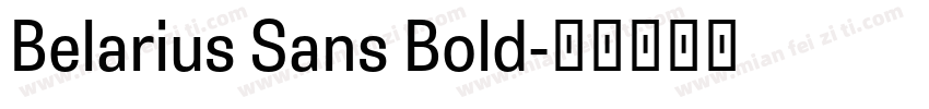 Belarius Sans Bold字体转换